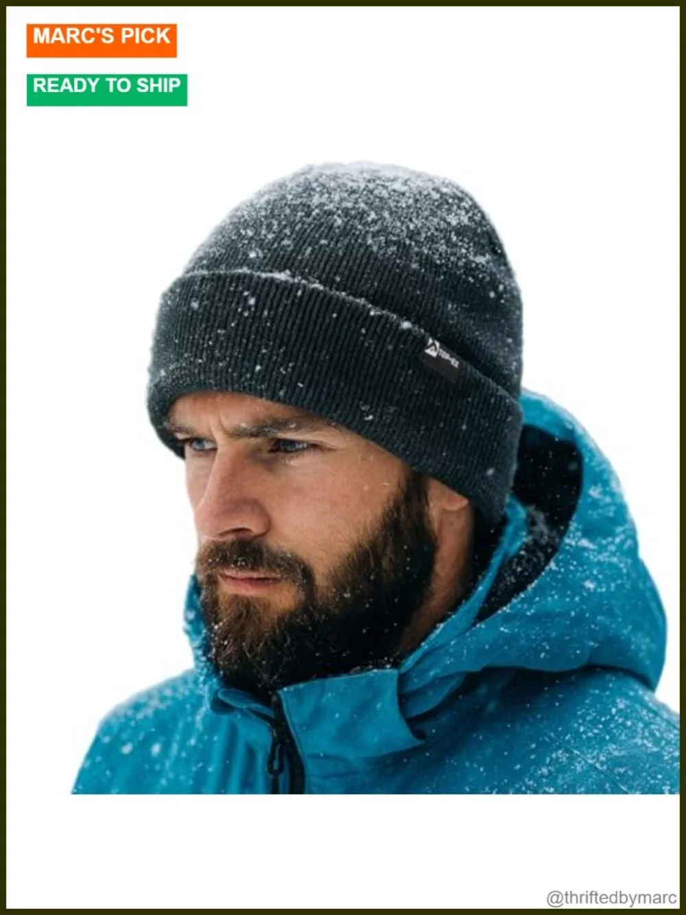 DryKnit Waterproof Merino Wool Fleece Lined Beanie Skullies Cold Weather Winter